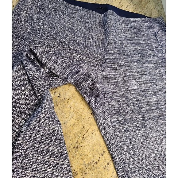 Lane Bryant Plus Size 26 "The Allie" Cropped Navy Tweed Look Stretch Sip Pockets - Picture 13 of 16